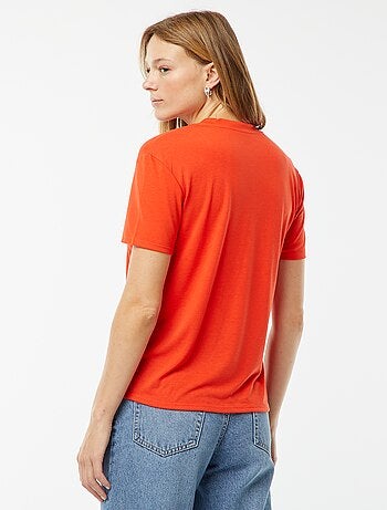 Tee-shirt manches courtes avec encolure en V