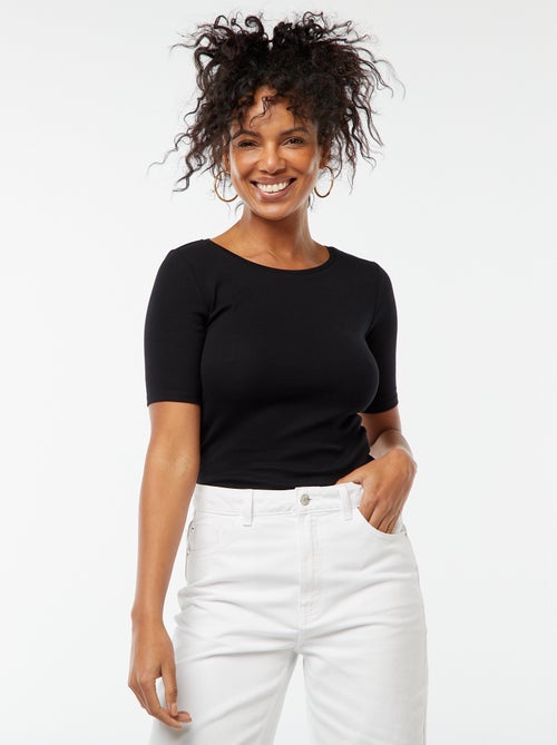 Tee-shirt manches courtes basique - Kiabi