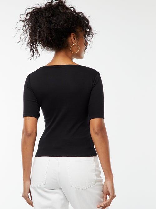 Tee-shirt manches courtes basique - Kiabi