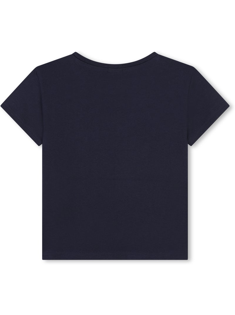 Tee shirt manches courtes Bleu foncé - Kiabi