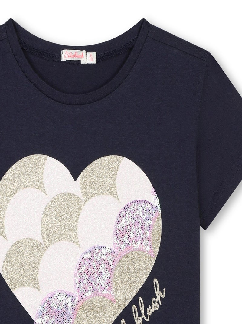 Tee shirt manches courtes Bleu foncé - Kiabi