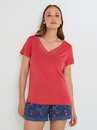 Tee-shirt manches courtes Camille - RougeGorge Lingerie