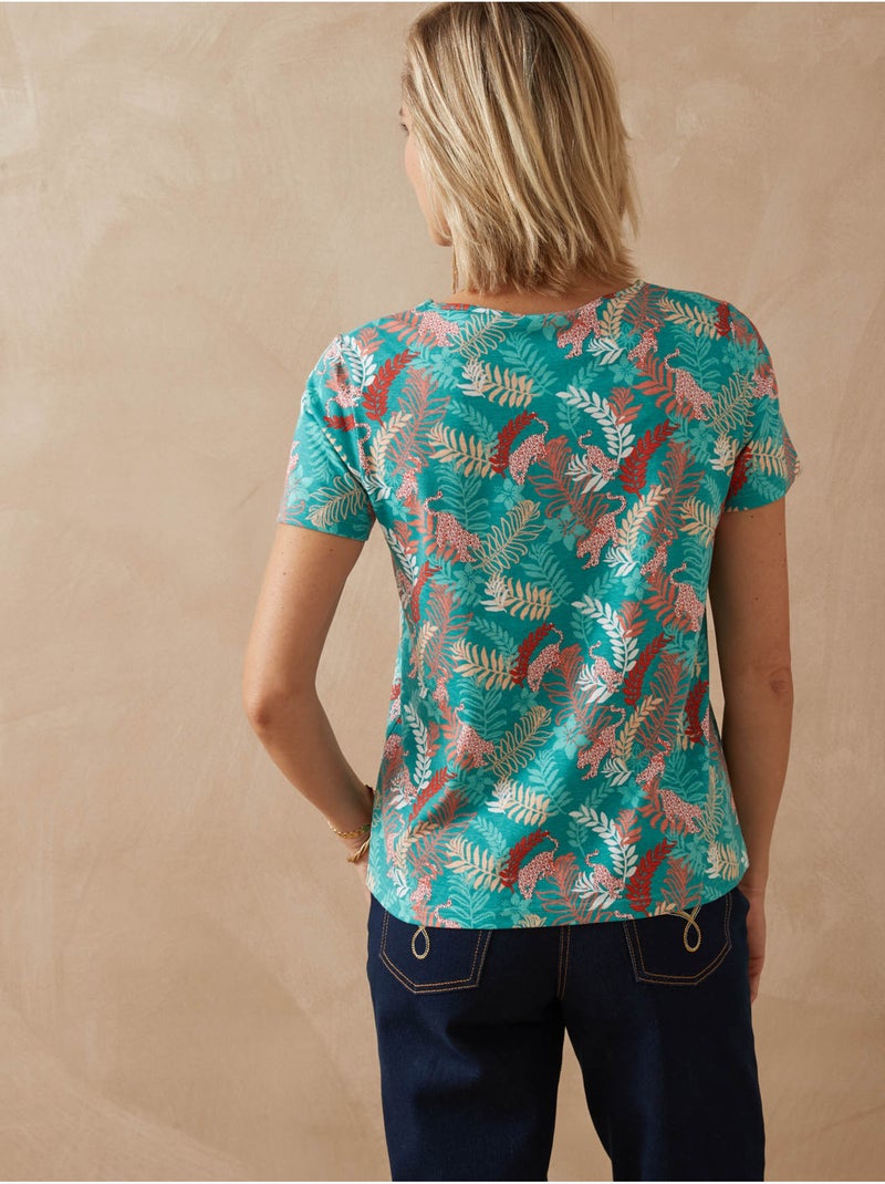 Tee-shirt manches courtes coton - DAXON Vert - Kiabi