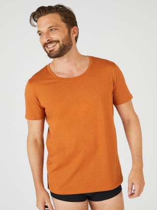 Tee-shirt manches courtes en pur coton pima - Damart