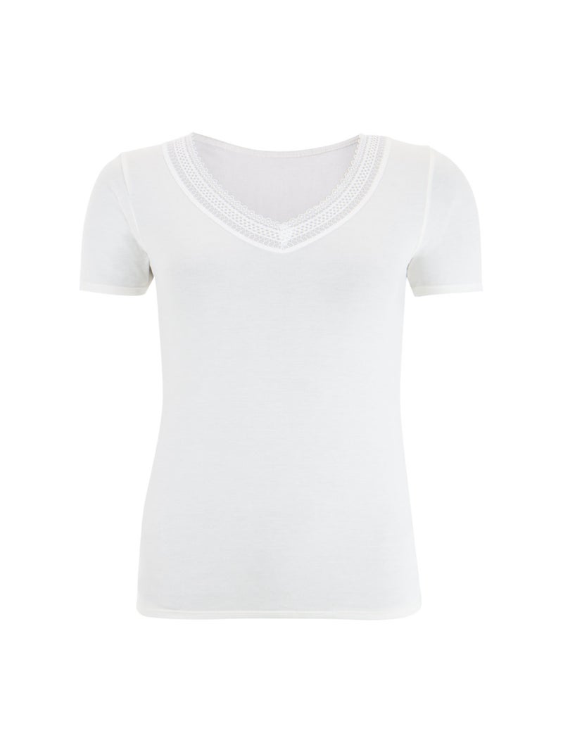 Tee-shirt manches courtes femme Ligne Chaude Athena Blanc - Kiabi