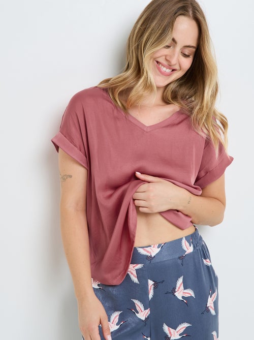 Tee-shirt manches courtes Heasy - RougeGorge Lingerie - Kiabi