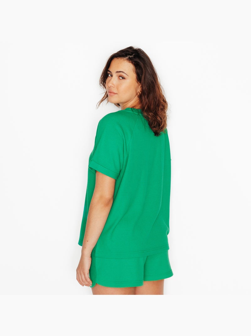 Tee-shirt manches courtes Igloo - RougeGorge Lingerie Vert - Kiabi