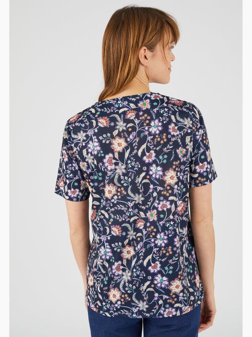 Tee-shirt manches courtes imprimé - damart - Kiabi