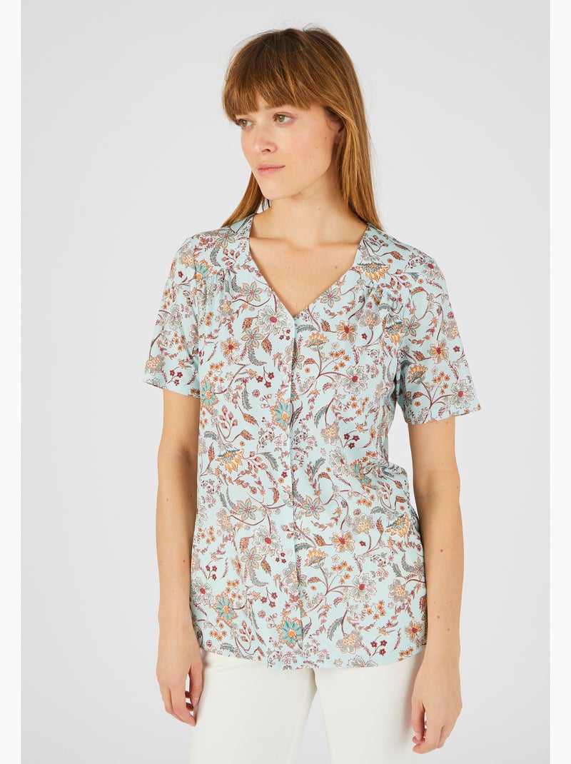 Tee-shirt manches courtes imprimé - damart Rouge foncé - Kiabi