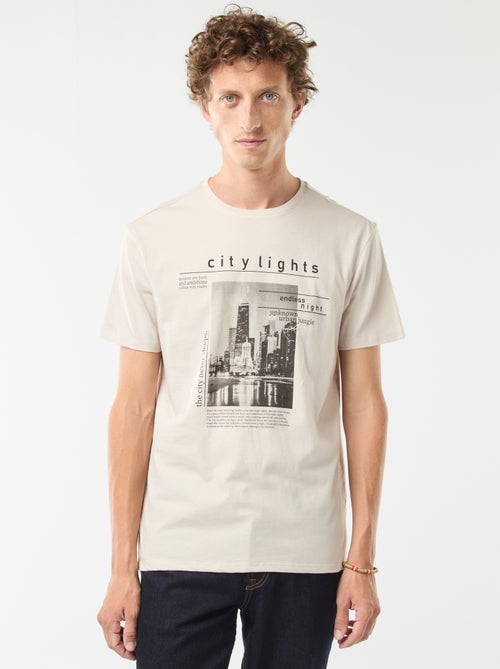 Tee-shirt manches courtes imprimé - Kiabi