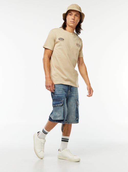Tee-shirt manches courtes imprimé - Kiabi