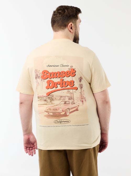 Tee-shirt manches courtes imprimé - Kiabi