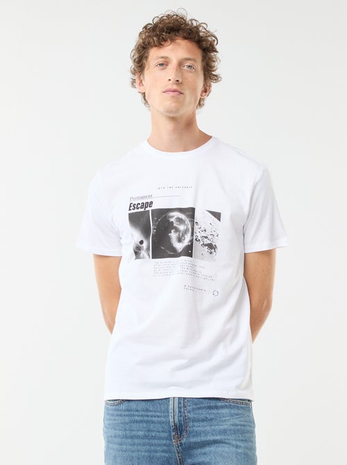 Tee-shirt manches courtes imprimé - Kiabi
