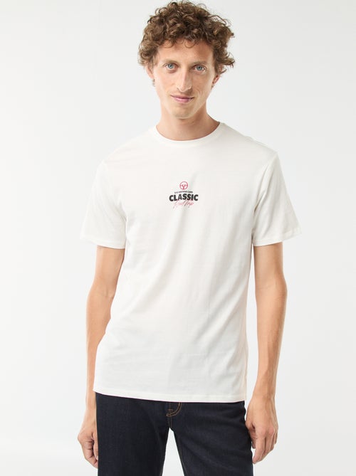 Tee-shirt manches courtes imprimé - Kiabi