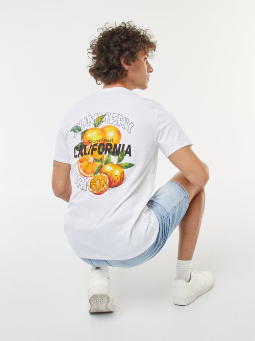 Tee-shirt manches courtes imprimé - Kiabi