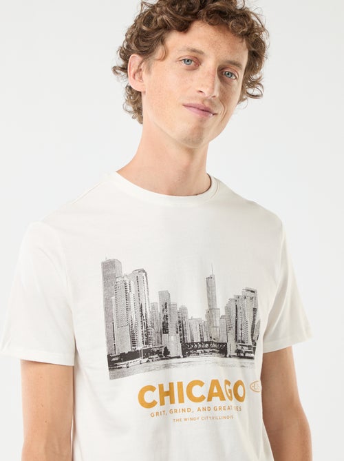 Tee-shirt manches courtes imprimé - Kiabi