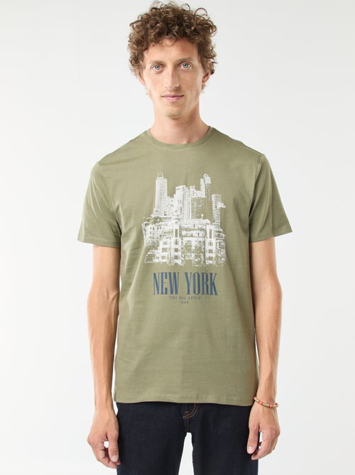 Tee-shirt manches courtes imprimé - Kiabi