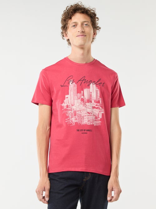 Tee-shirt manches courtes imprimé - Kiabi