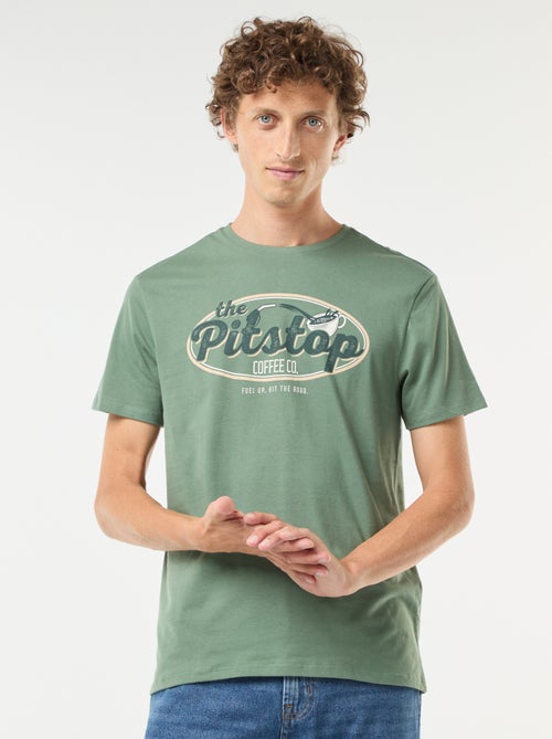 Tee-shirt manches courtes imprimé - Kiabi