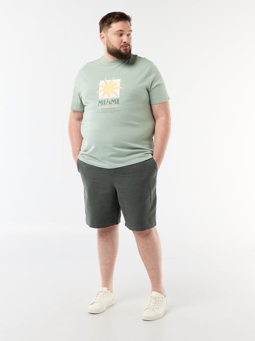 Tee-shirt manches courtes imprimé - Kiabi