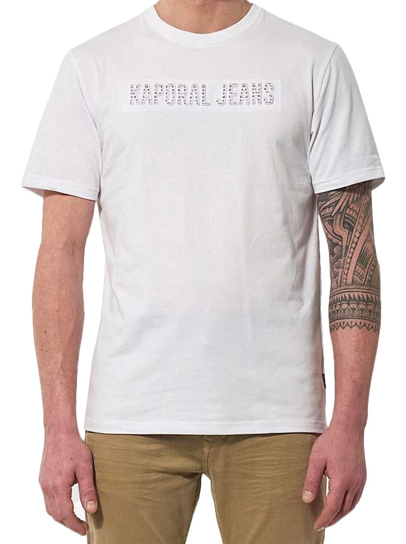 Tee Shirt Manches Courtes Kaporal Claus Blanc - Kiabi