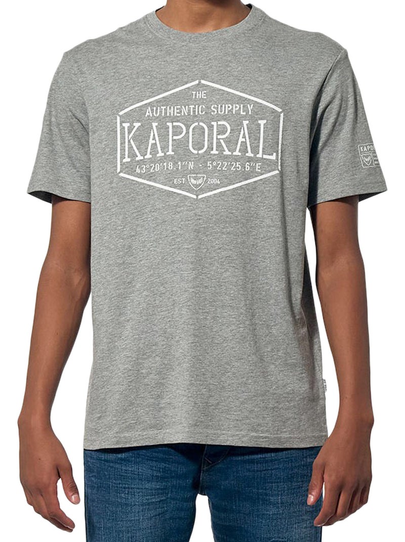 Tee Shirt Manches Courtes Kaporal Matei Gris - Kiabi