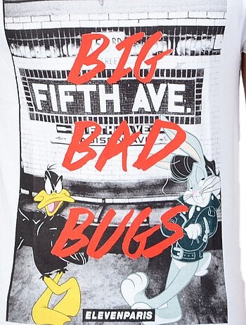 Tee Shirt Manches Courtes Little Eleven Paris Avenue SS Blanc