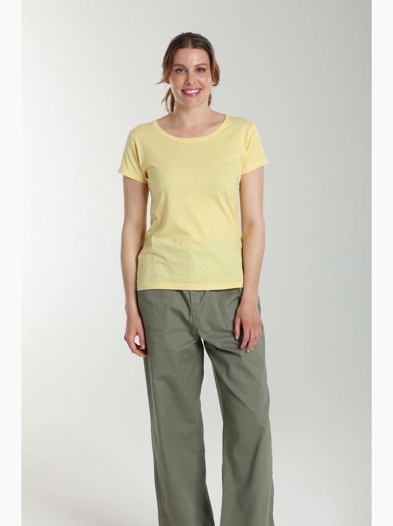 Tee Shirt Manches Courtes Marine | Gerard Pasquier Jaune paille - Kiabi