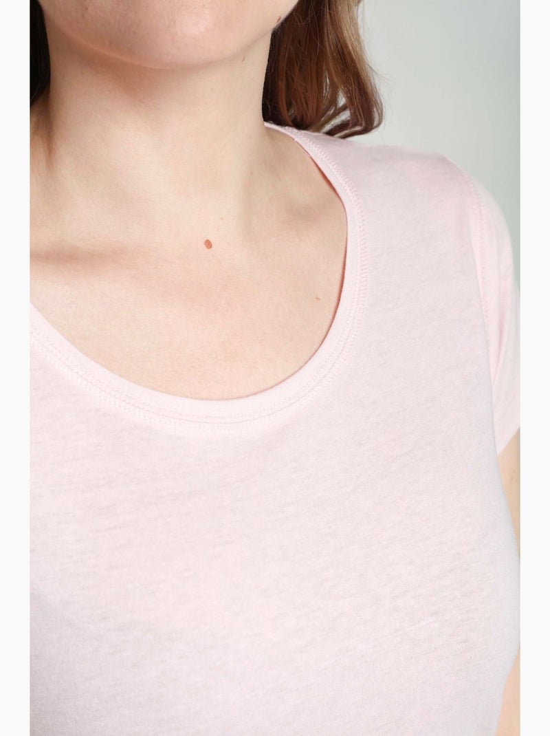 Tee Shirt Manches Courtes Marine | Gerard Pasquier Rose - Kiabi