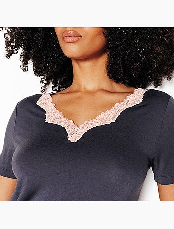 Tee-shirt manches courtes Nyara - RougeGorge Lingerie