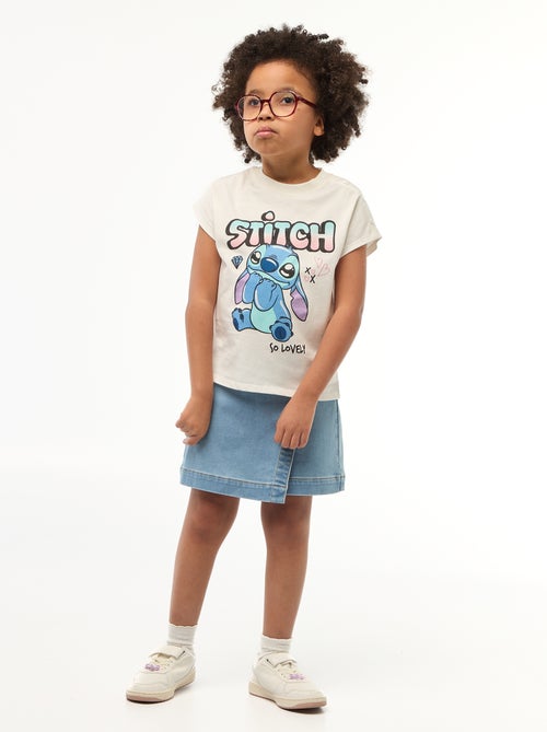 Tee-shirt manches courtes 'Stitch' - Collection facile à enfiler - Kiabi