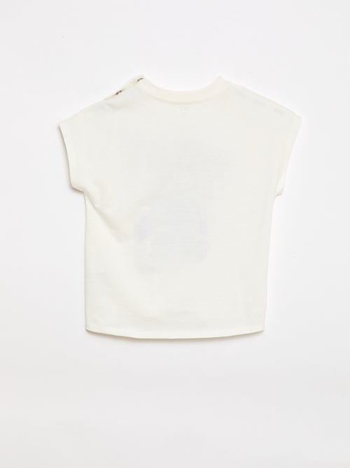 Tee-shirt manches courtes 'Stitch' - Collection facile à enfiler - Kiabi