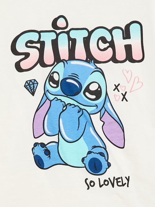 Tee-shirt manches courtes 'Stitch' - Collection facile à enfiler - Kiabi