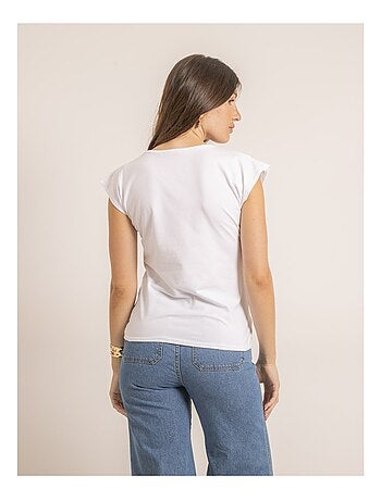 Tee-shirt manches courtes strass FANIA