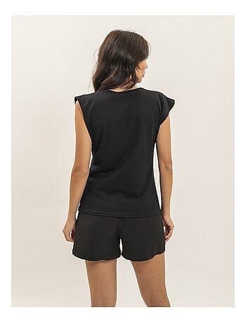 Tee-shirt manches courtes strass FANIA