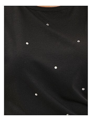 Tee-shirt manches courtes strass FANIA
