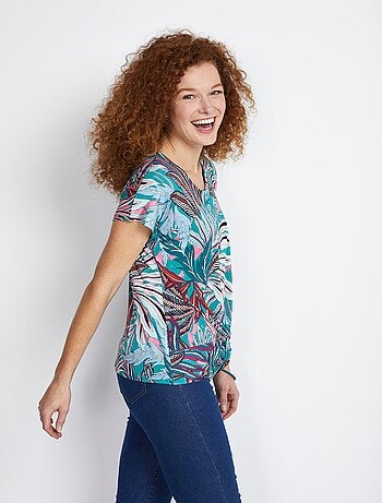 Tee-shirt manches kimono effet blousant