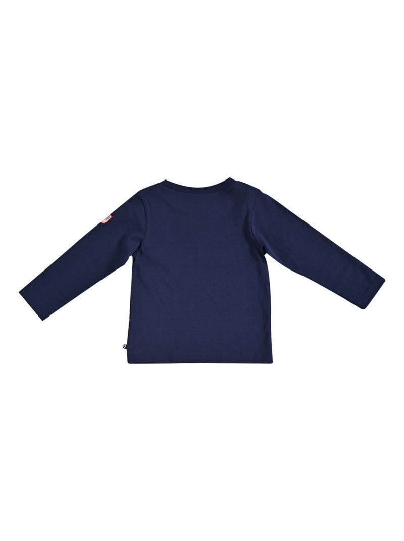 TEE SHIRT MANCHES LONGUES BEKIM Bleu - Kiabi