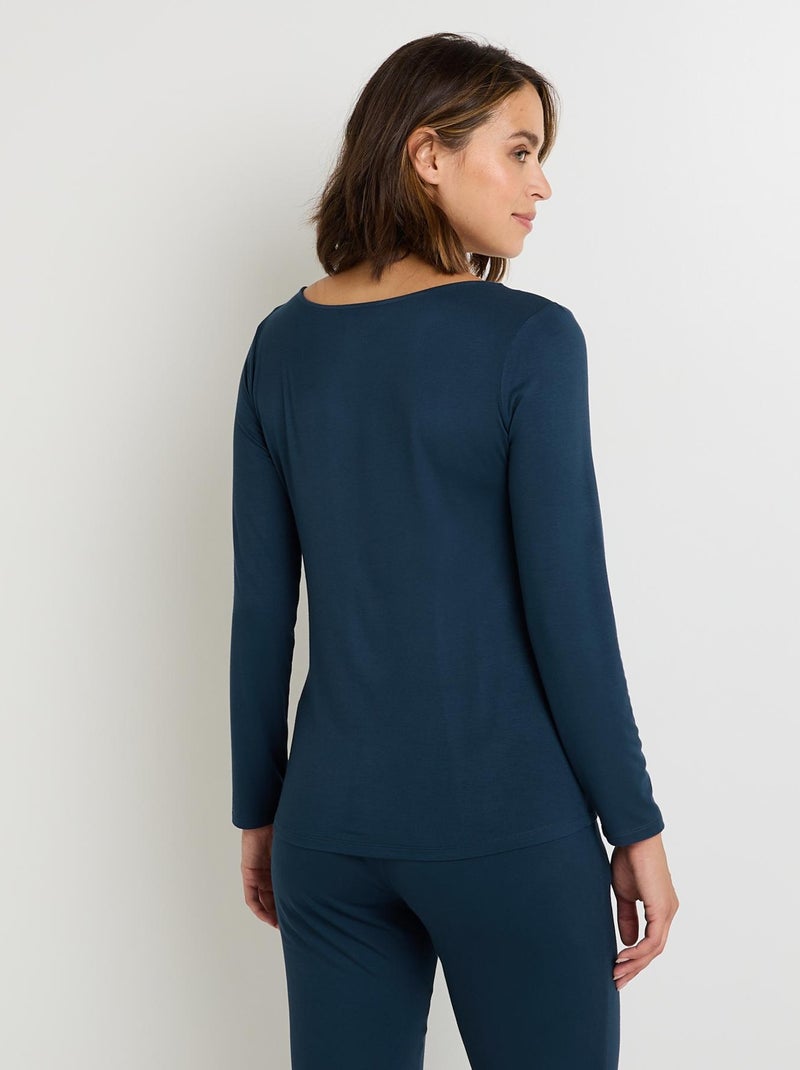 Tee-shirt manches longues Camille - RougeGorge Lingerie Bleu marine - Kiabi