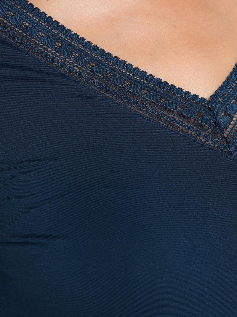 Tee-shirt manches longues Camille - RougeGorge Lingerie Bleu marine - Kiabi