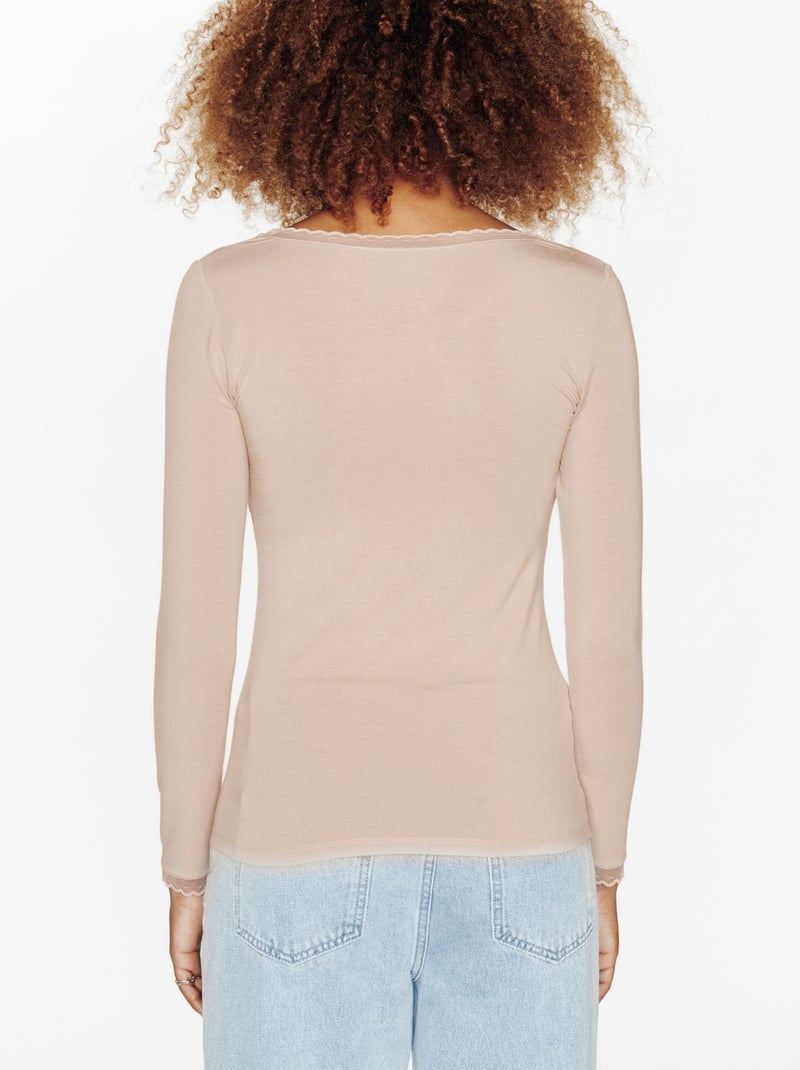 Tee-shirt manches longues Cannelle - RougeGorge Lingerie Beige - Kiabi