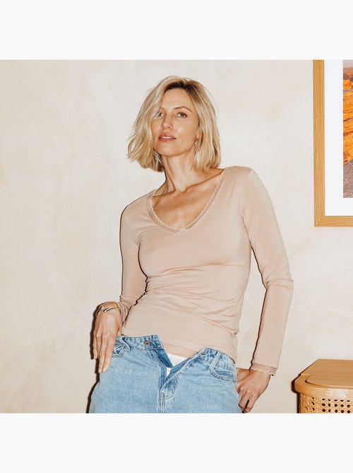 Tee-shirt manches longues Cannelle - RougeGorge Lingerie - Kiabi
