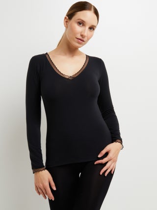 Tee-shirt manches longues Cannelle - RougeGorge Lingerie