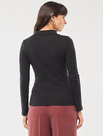 Tee-shirt manches longues col polo