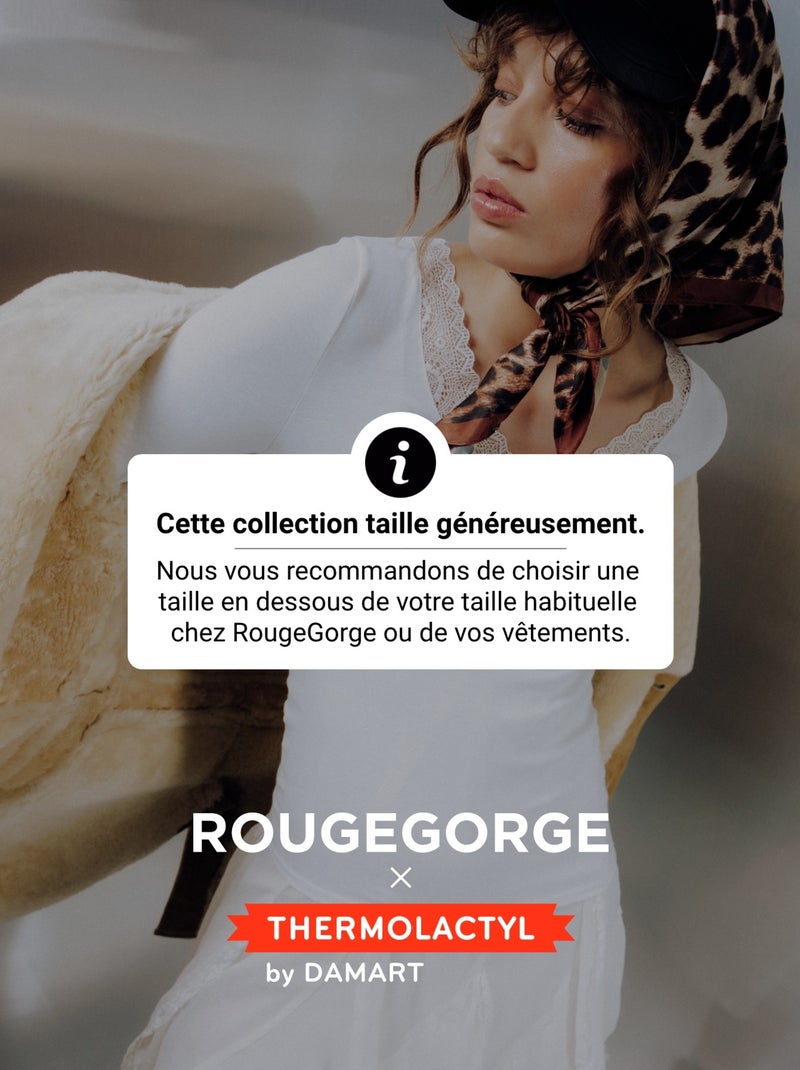 Tee-shirt manches longues Damart - RougeGorge Lingerie Noir - Kiabi