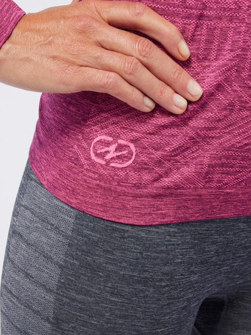 Tee-shirt manches longues femme Dynamic Climatyl - DamartSport Rose - Kiabi