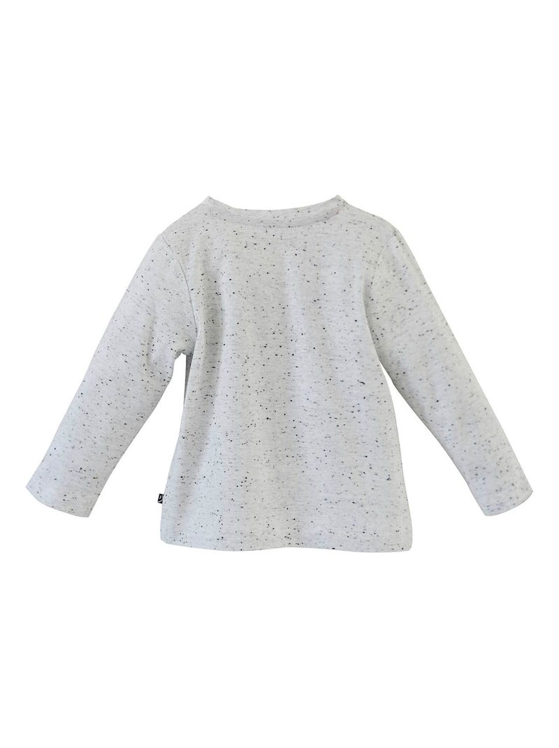 TEE SHIRT MANCHES LONGUES GARCON Gris - Kiabi