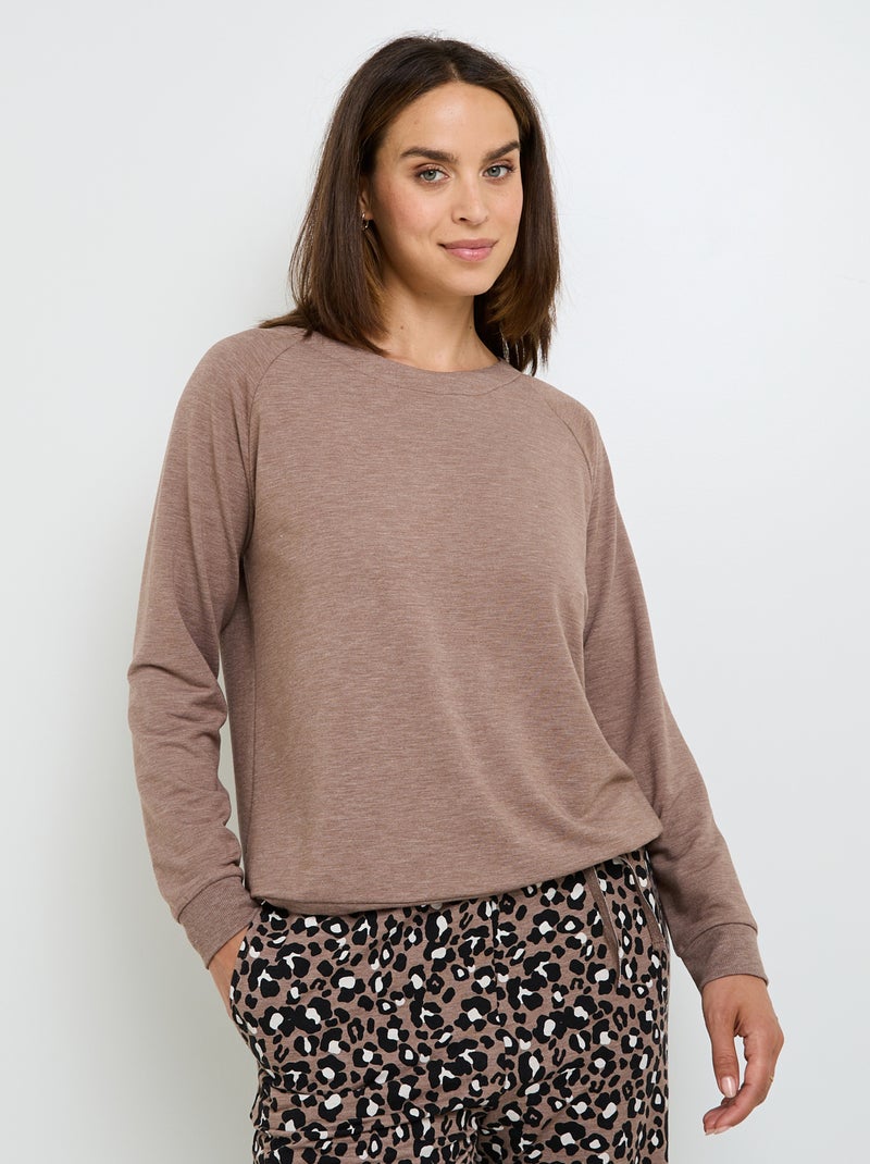 Tee-shirt manches longues Hobby - RougeGorge Lingerie Marron - Kiabi