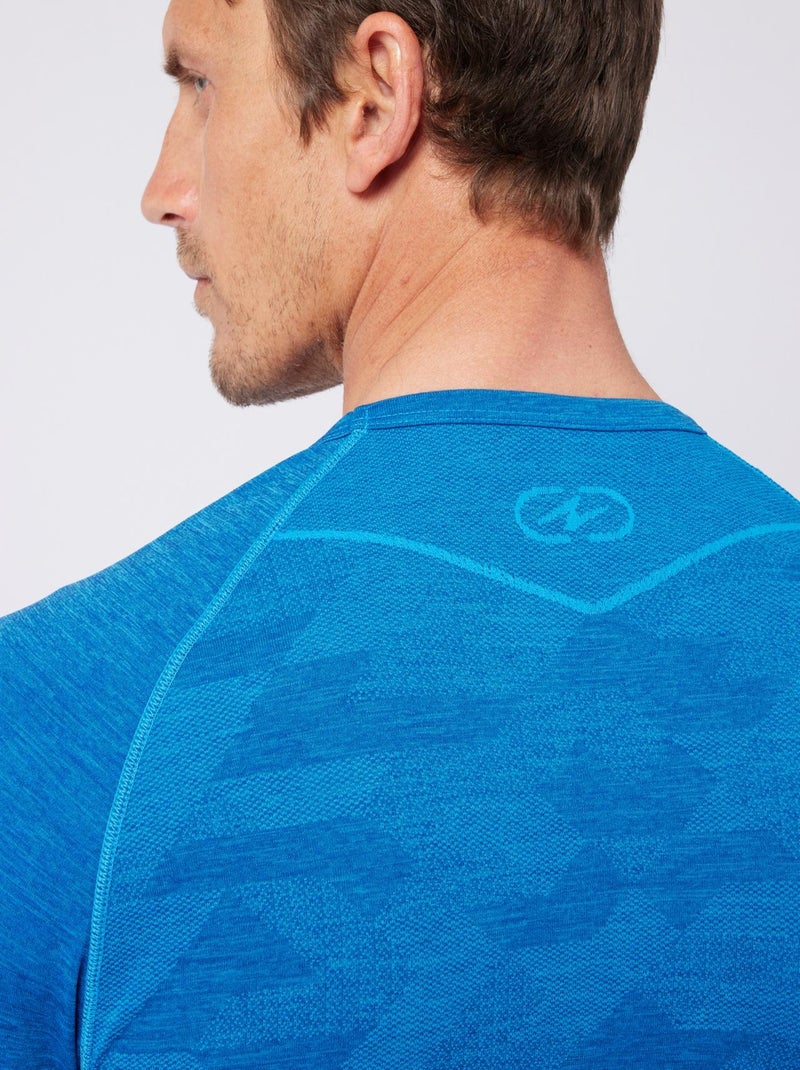 Tee-shirt manches longues homme Dynamic Climatyl - DamartSport Bleu - Kiabi
