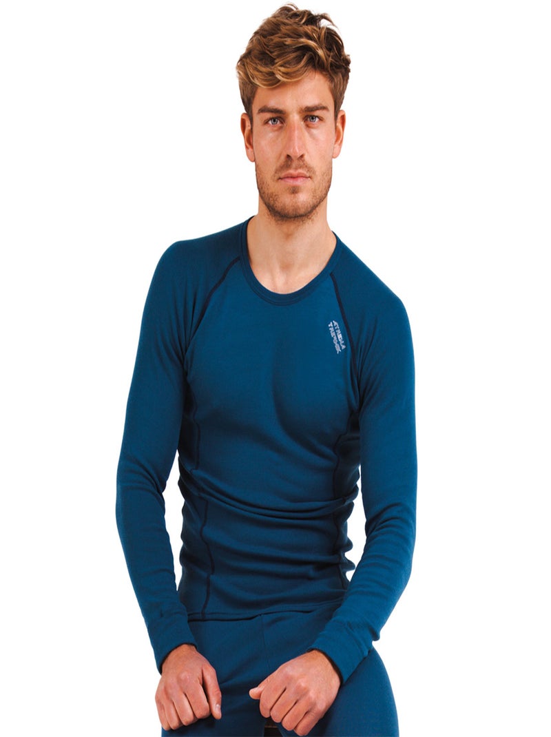 Tee-shirt manches longues homme Thermik Bleu - Kiabi